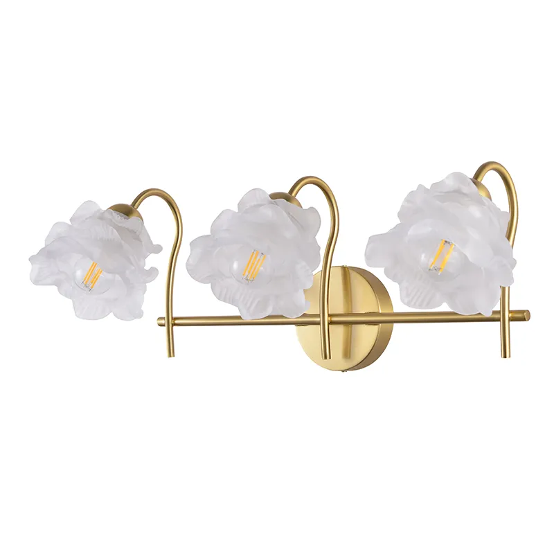 Triple Floral Kuningan Wall Sconce